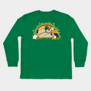 St. PUGtrick's DAy! Kids Long Sleeve T-Shirt